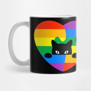 cat Rainbow Flag Human Rights Womens & Gay Rights LGBTQ+ Pride Mug